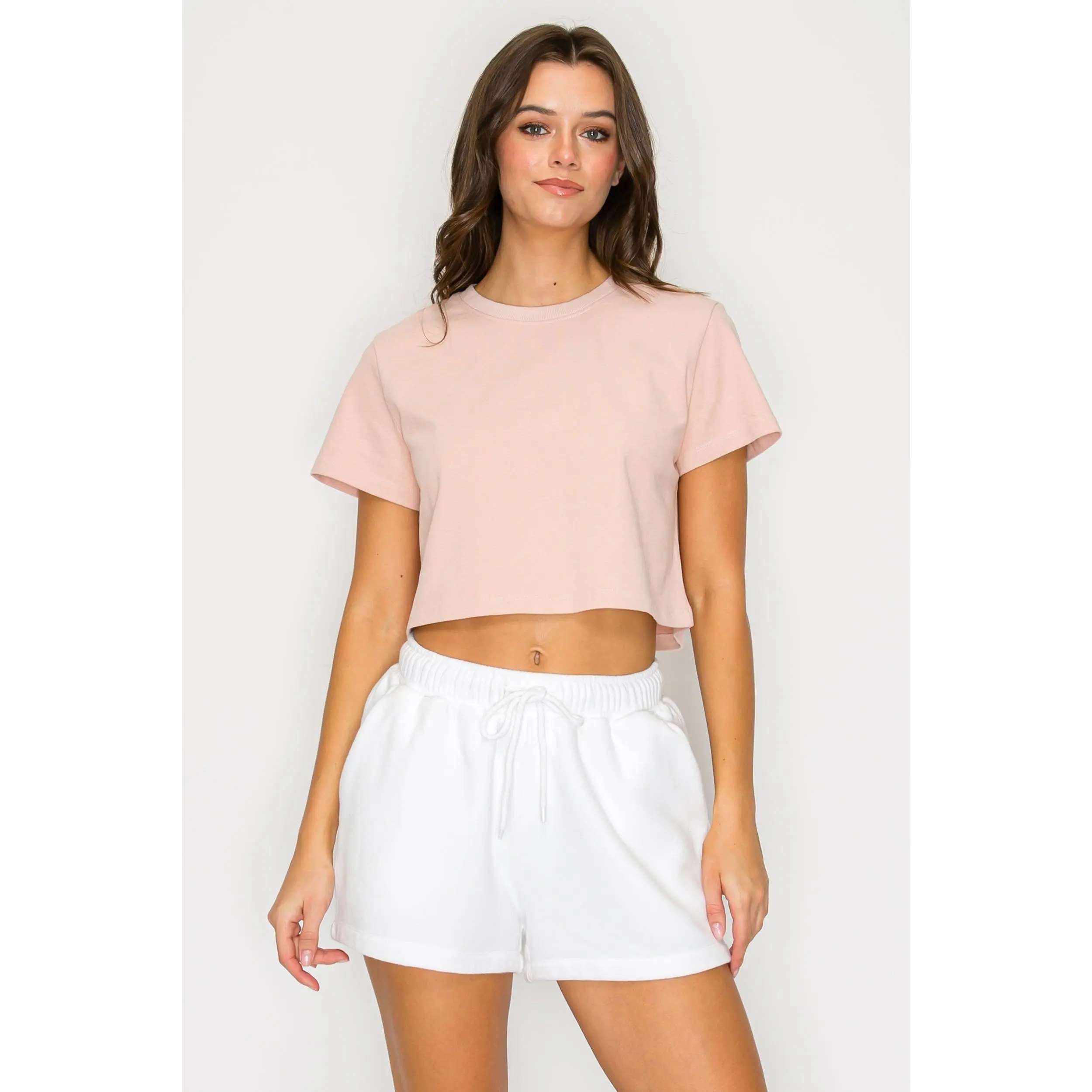 Harbor Crop Tee- Dusty Peach (Pack S-M-L 2-2-2)