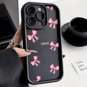 Cute pink bow phone case, scratch-resistant and drop-proof protective cover, compatible with iPhone 17/16/15/14/13/12/11/X/XS/XSMAX/16E/12.13MINI, a holiday gift for friends, Accessories, Smartphone
