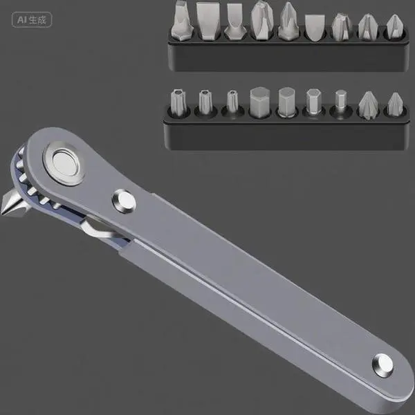20pc 1/4 Mini Ratchet Wrench Set - 90 Degree Ultra Low Profile Offset Reversible Drive Handle, High Torque Close Quarters Tool with Multi Hex Bits (Bits Fit Perfectly), Smooth & Stable Ratchet Action for Tight Spots, Compact EDC Durable Handle Screwdriver