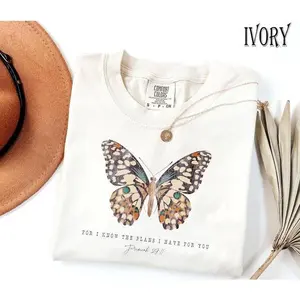 Comfort Colors Religious Shirt, Jesus Shirt, For I Know The Plans I Have For You, Comfort Colors Christian Shirt, Faith Shirt, Bible Verse