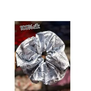 XXXL SILK SCRUNCHIES + PILLOWCASE GREY COLOR scrunchie squad