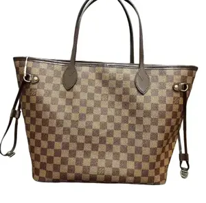 Pre-owned Louis Vuitton canvas Tote Bags Neverfull MM Damier