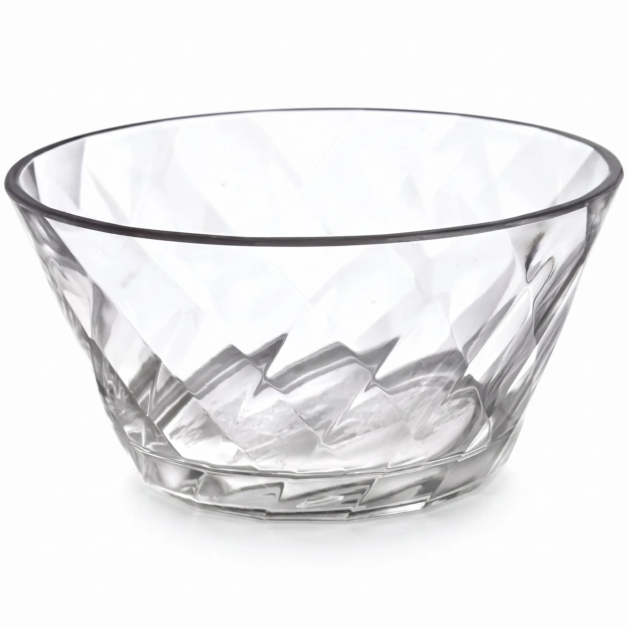 Clear Small Diamond Pattern Acrylic Bowl