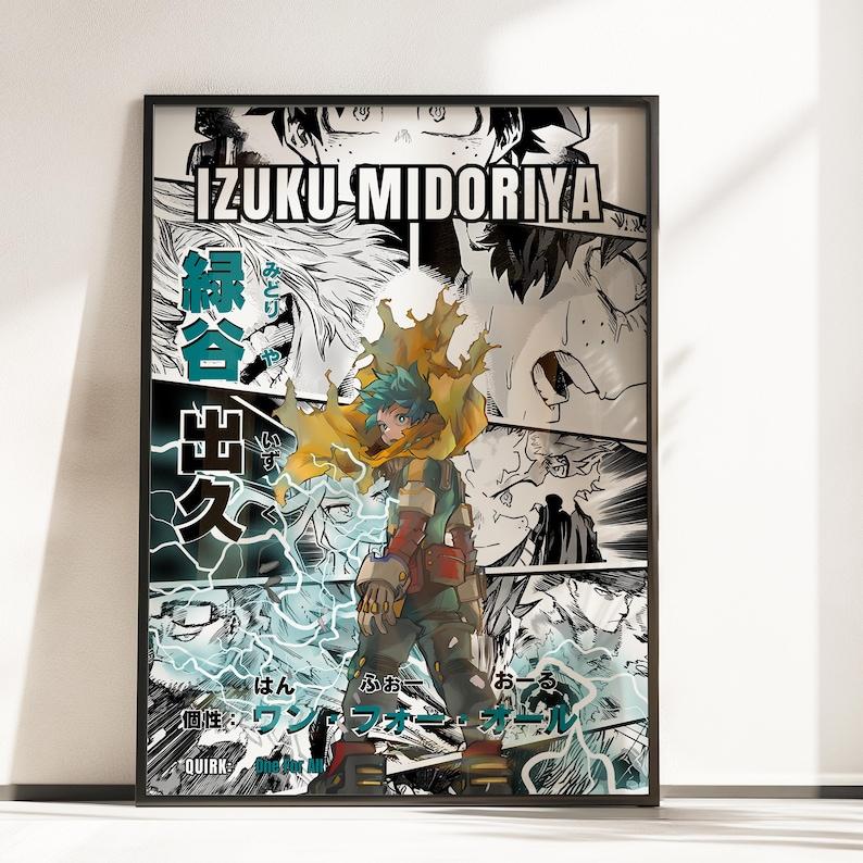 Izuku Midoriya Poster: My Hero Academia, Deku One For All Art