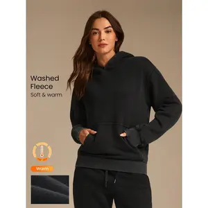 GLOWMODE Everyday Fleece Winter Whisper Regular Fit Pocket Acid Wash Hoodie Autumn Winter Outdoors Daily Casual Wear