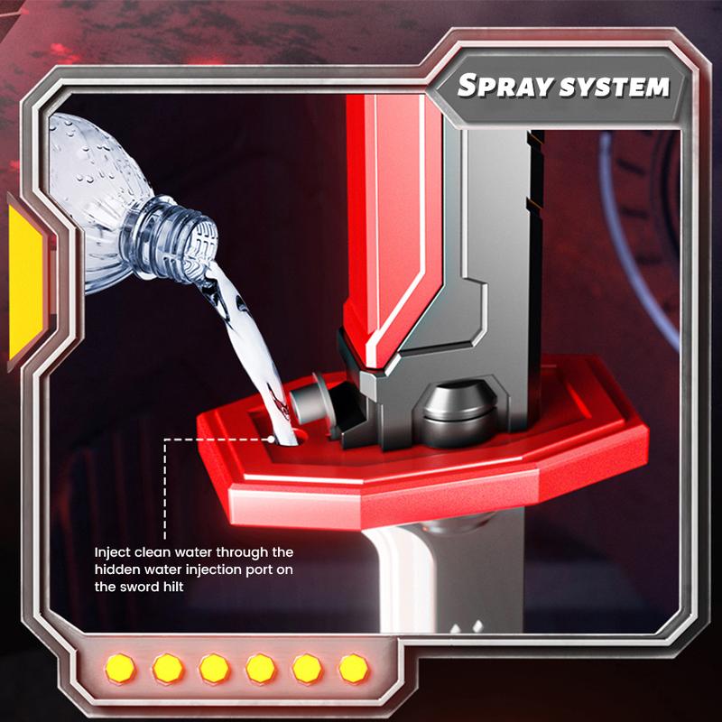 31.5" Cyberpunk Neon Sword with Dynamic LED Lights, Spark Effects & Motion-Activated Sound, USB-C Charging, Collectible Cosplay Toy for Anime Fans