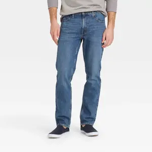 Goodfellow & Co Men's Mid Rise Straight Fit Leg Below Knee Jeans Midweight