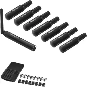 VEVOR Wireless DMX, 8 PCS Built - in Rechargeable Battery 7 Receivers 1 Transmitter DMX512 Wireless Dfi 2.4G ISM Band 656 ft Transmission Range for LED Stage Party DJ Bar Lighting with Storage BagVEVOR Super Brand Day