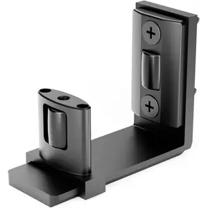 Sliding Barn Door Bottom Floor Guide, Adjustable U-Shaped Flat Bottom Design, Smooth and Quiet, Easy to Install, Wall Mounted, Black, 1 Pcs