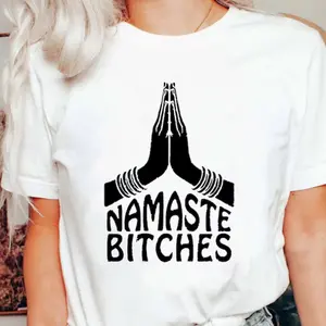 Funny Yogi Namaste Bitches Yoga T-shirt, tee for yoga lovers, gift