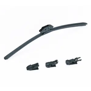 VEVOR 24" Rubber Wiper Blades, 61 cm Universal Replacement Wind Shield Wiper, Low Noise & Better Fit, with 4 Different Clips for most Car, Easy Installation