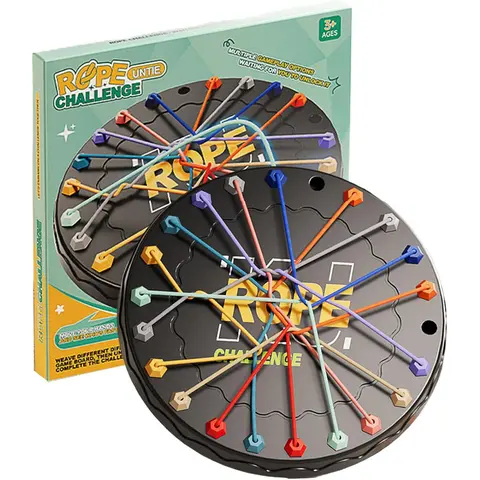 Rope Untangling Table Game, 1 Set Logic Puzzle Board Game, Parent-Child Interactive Game, Family Fun Game, Board Games for Family Night, Educational Toy for Kids, Tabletop Games