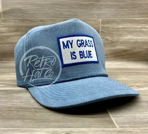 My Grass Is Blue on Stonewashed Retro Rope Hat