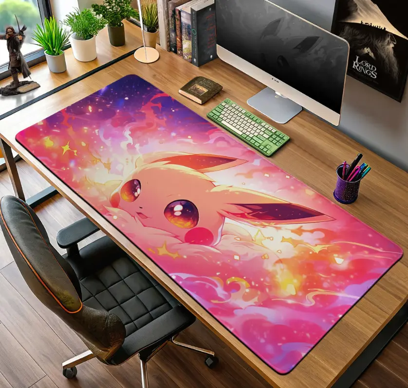 Eevee Mouse Pad, Cosmic Gamer Desk Mat