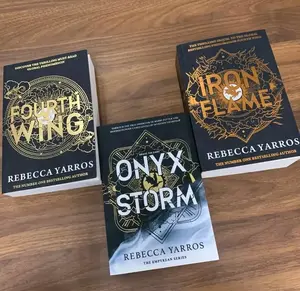 Rebecca Yarros 3-Book Set – Onyx Storm, Iron Flame & Fourth Wing | The Empyrean Series Paperbacks