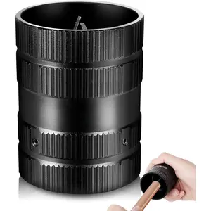 PlumbingTools, Deburring Tool for Copper/PVC Pipe, Copper Pipe Cleaner, Pipe Reamer 1/4" to 1-5/8" Inner Outer Hard Tube Chamfering Tool Black