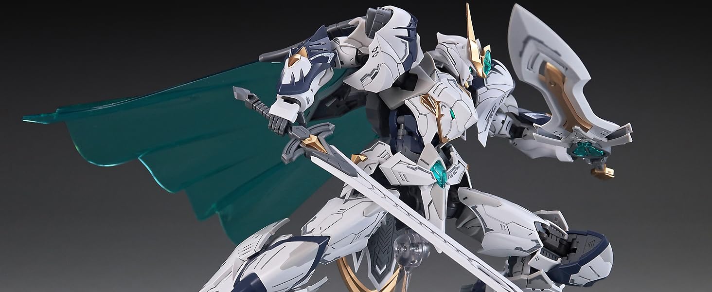 Funtasy Planet SNAA 1/144 Mecha Model Kit - Tristan Knights of the Round Table - Articulated Action Figure Building Kit, Golden Celtic War Patterns & Hidden Covenant Sword, Gift for Adults & Teens