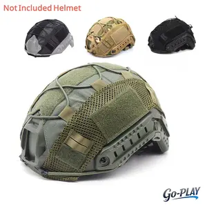 500D Nylon Tactical Fast Helmet Cover For Men, With Velcro Panels & Elastic Cord, Fits BJ/PJ/MH Fast Bump Helmet M/L/XL, Perfect For Airsoft Paintball Tactical Training (Helmet Not Included)