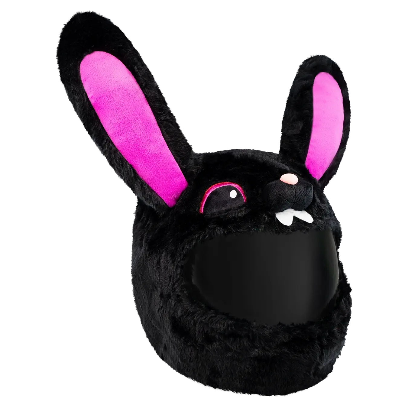 Motorcycle Helmet Cover - Black & Pink Bunny Motorcycle Helmet Cover - Black & Pink Bunny