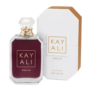 Kayali 28celebrates one of the most desired notes in fragrancewith its harmonious blend rich vanillas, warm brownsugar velvety tonka