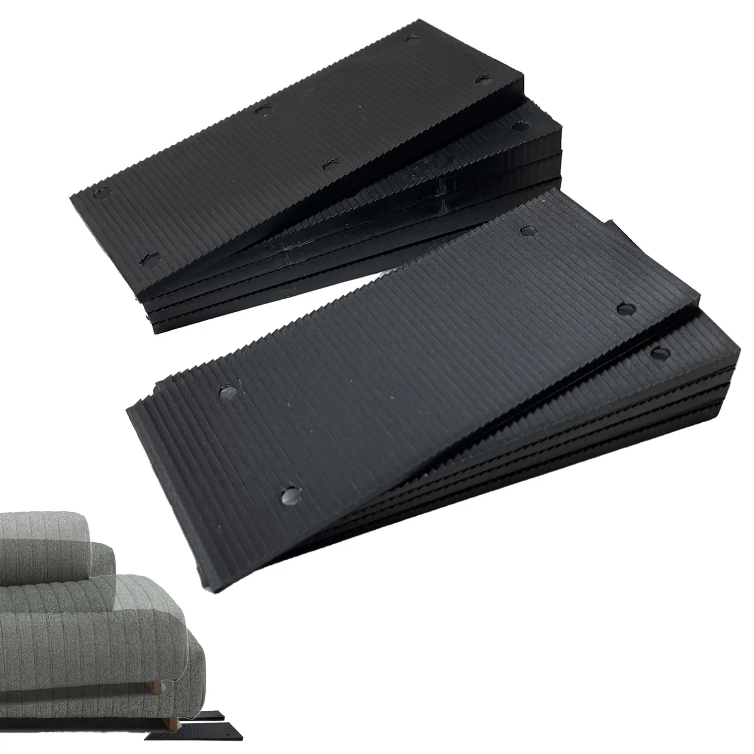 leveling wedges, Large plastic spacers, plastic wedges, furniture leveling shims, 4.7*2in spacer leveling, wedges with non-slip rubber spacers for smooth floors, high load capacity leveling wedges