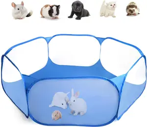 Indoor Guinea Pig Rabbit Cage with Mat Playpen, Perfect Size for Small Pets, Easy to Clean Portable Exercise Fence Tent for Hamsters Chinchillas Hedgehog Puppy Cats