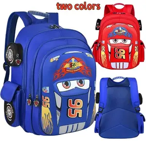 Cute Cartoon Race Car School Bag