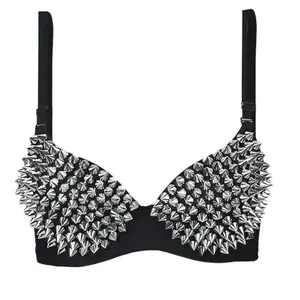 New Sexy Lingerie Underwear Bras for Women Steampunk Spike Studs Bra Top Wireless Bra Fashion Party Club Tops Female Underwear