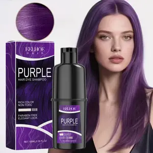 100ml Purple Hair Dyeing Shampoo - Haircare, Deep Cleansing, Uniform Coloring, Natural Curling, Moisturizing Hair, Suitable for All Hair Qualities