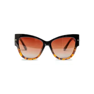 ZURRICI Designer Fashion Women's Sunglasses - Premium Luxury Stylish Shades with two-tone Leopard Shell Frame and Gradient Lenses
