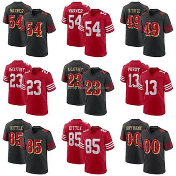Warner #54 Football Jersey Black Game Jersey for Men & Women - Unisex Football Jersey Black Number 54 Lightweight Shirt