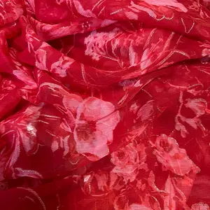 Beautiful light weight soft chiffon floral sari / fall pico done