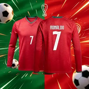 2026 Portugal Home And Away 7# Cristiano Ronaldo Short And Long Sleeve Soccer Jersey Fans Version Breathable