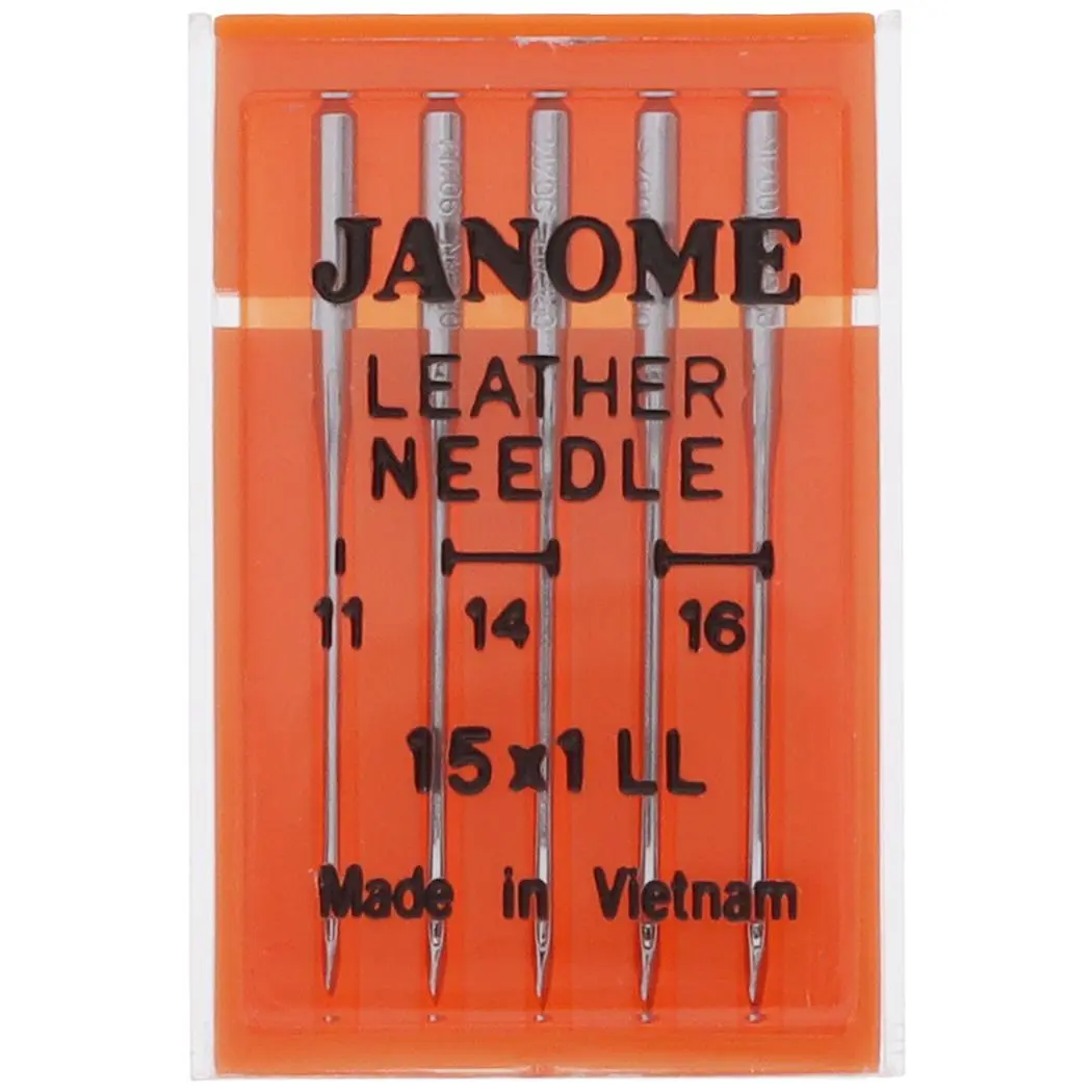 Leather Needles 15x1 (5pk), Janome #9906