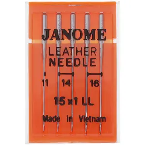 Leather Needles 15x1 (5pk), Janome #9906