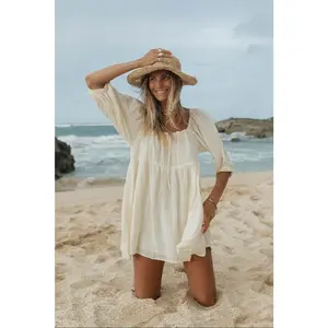 Day Dreaming Cotton Gauze Babydoll Dress