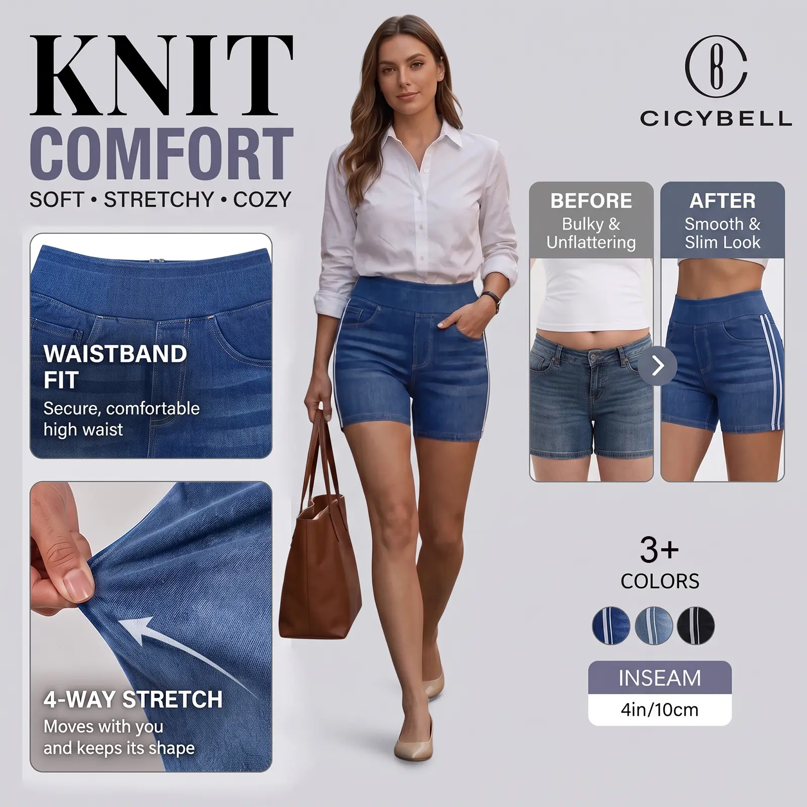 Cicy Bell Womens Denim Shorts Trendy Casual Short Jeans Fashion Summer Outfits