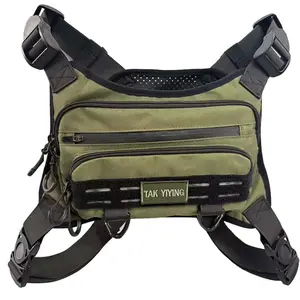 Outdoor Sports Chest Bag, Multifunctional Chest Backpack, Durable 600D Material, Adjustable Shoulder Straps, Men's Running Cycling Hiking Skiing