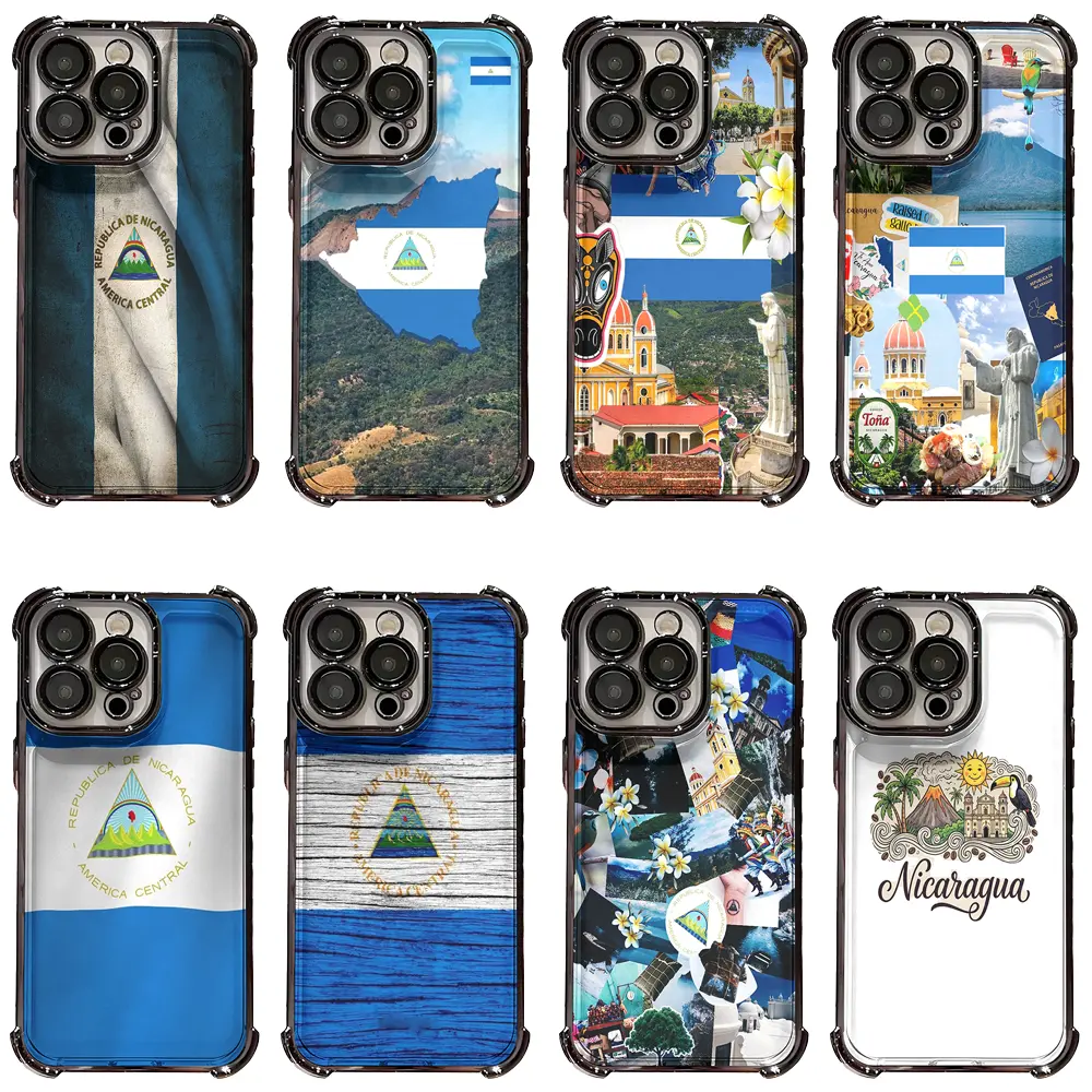 Nicaragua Blue White National Flag Phone Case, Shockproof TPU Cover for iPhone 17, 16, 15, 14, 13, 12, 11, Pro, Pro Max, Plus | Samsung Galaxy S23, S24, S25, S26, Plus, Ultra, Perfect Gift for Nicaraguan Fans, Accessories, Shell, Smartphone