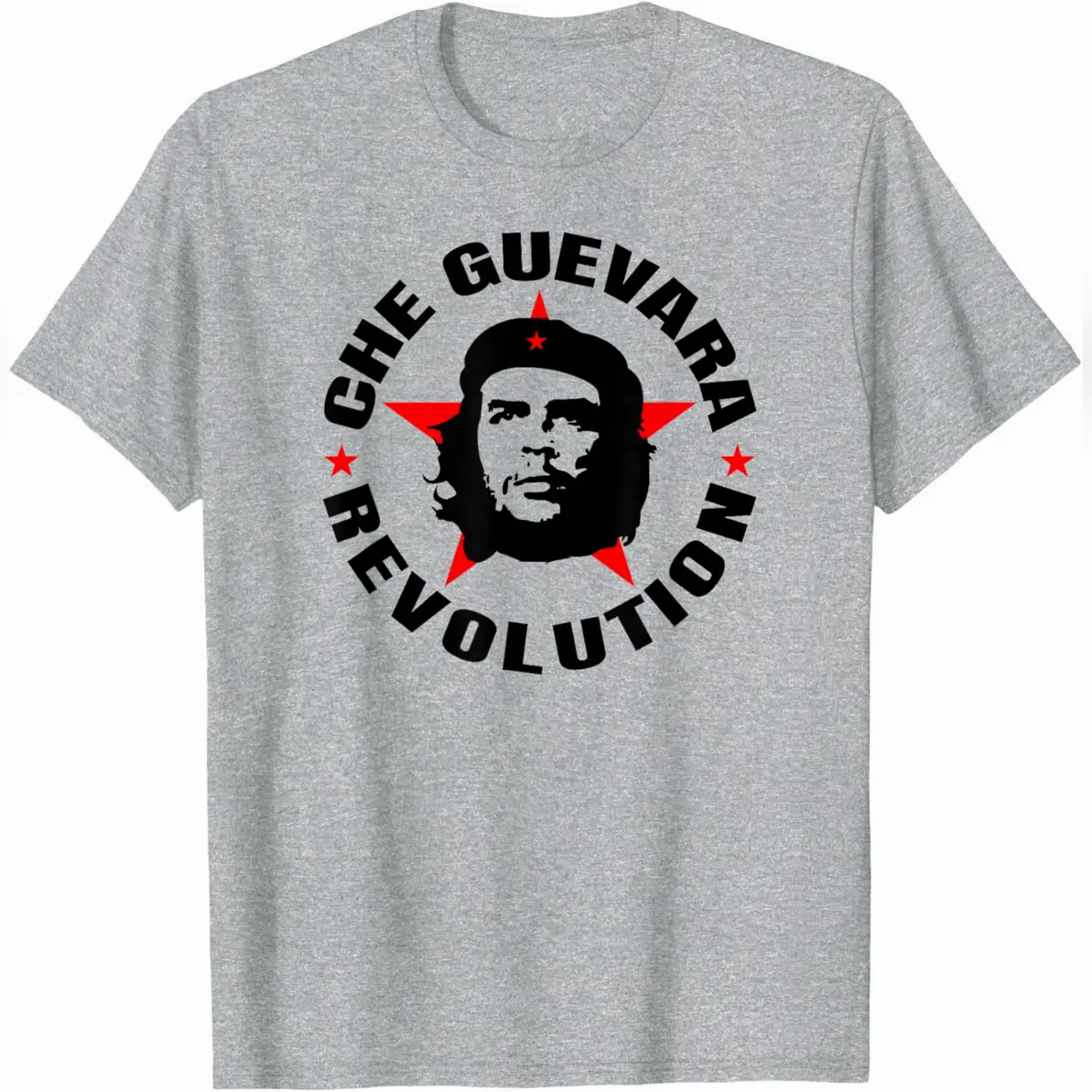 Men's Vintage Che Guevara Round Neck Short-Sleeve T-Shirt, Loose-Fitting Eco-Friendly Ring-Spun Cotton Graphic Tee, Unisex Streetwear for Casual/Athletic Use, S/M Sizes, Cold Wash, Gifting Top