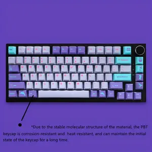 Personality GMK Vaporwave Keycaps Durable PBT Material Ergonomic Design for GH60 GK61 GK64 84 87 96 104 108 Mechanical Keyboards