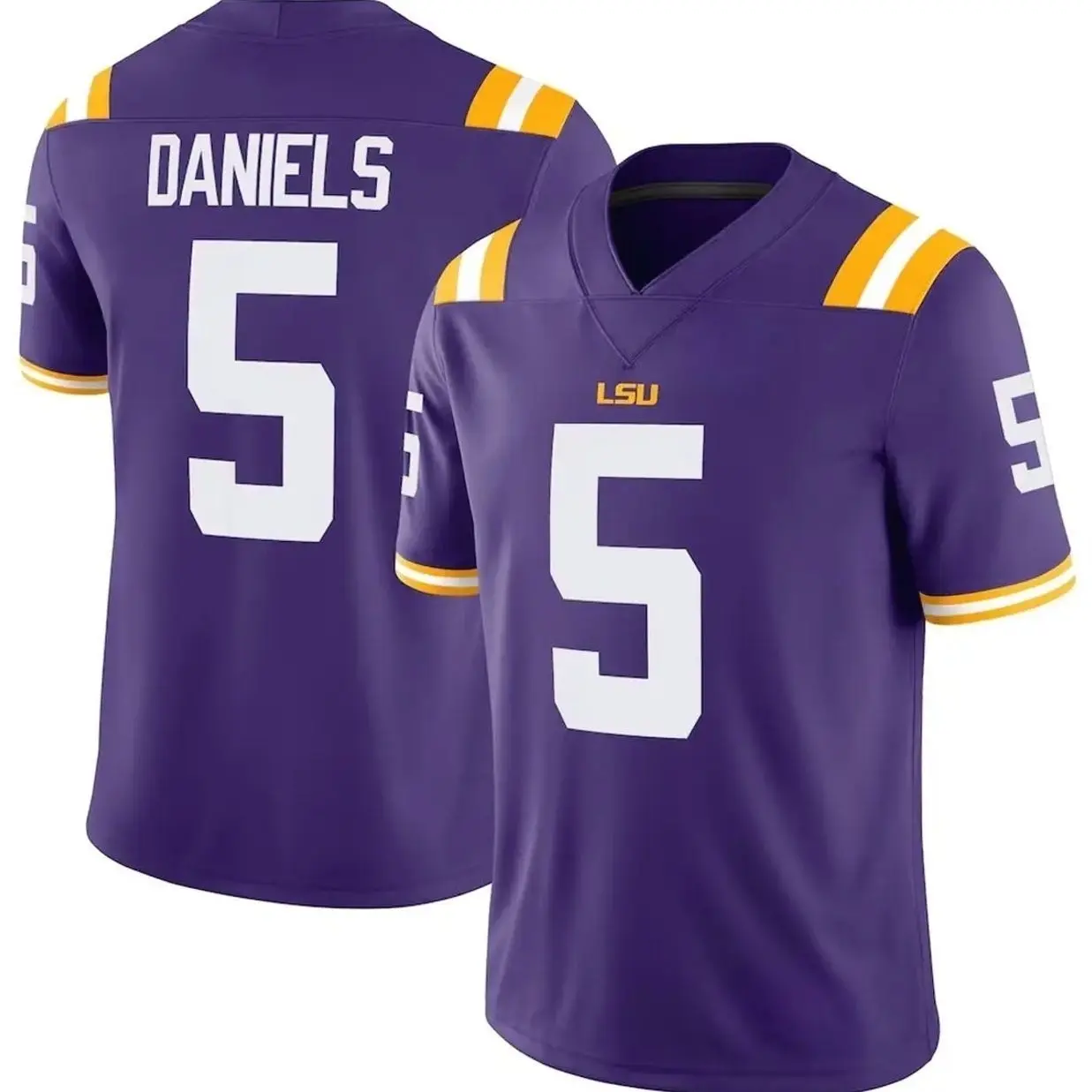Men Football Jesey Daniels Tigers Player Game Jersey - Purple