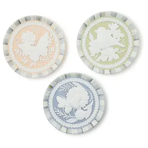 MacKenzie Childs Set of 3 Cameo Resin Trinket Trays