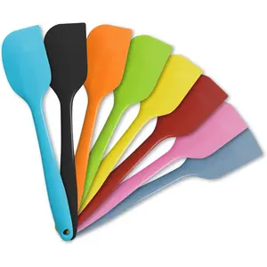 8 count Heat Resistant  Spatula Set Non Stick Rubber Spatula Kitchen Utensils for Cooking,Baking,and Mixing,Multicolor