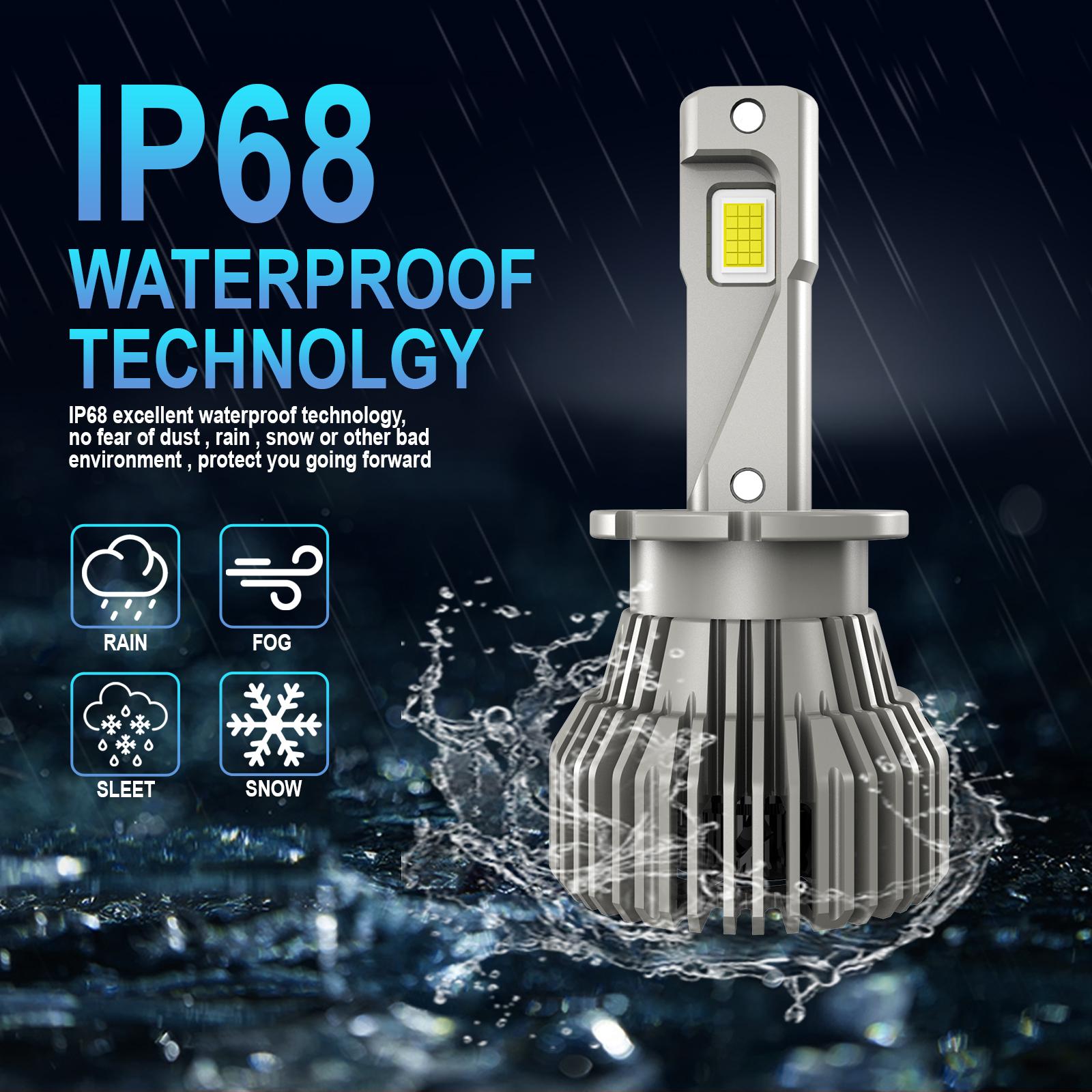 D4S D2R LED Headlight Bulbs High Low Beam Conversion Kit HID TO LED White