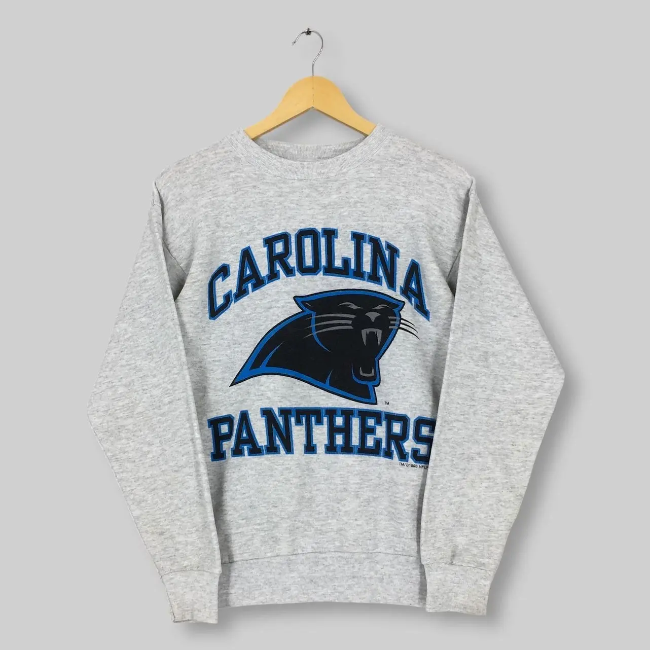 Vintage 90s Carolina Panthers Football Sweatshirt Small Carolina Panthers Football SPell Out Logo Sweater Panthers American Football 8SZ