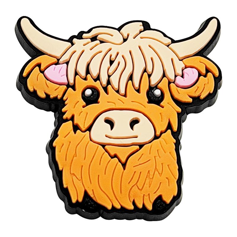 Cartoon Cow Croc Shoe Charms for Kids Boys Girls Women Men PVC Wristband Sandals Clog Accessories Party Favor with Dragon and Character Designs Footwear