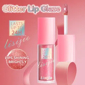 Long-Lasting Shimmer Lip Gloss with Fairy Holographic Finish, High-Shine Glitter Universal Glow, Moisturizing Formula