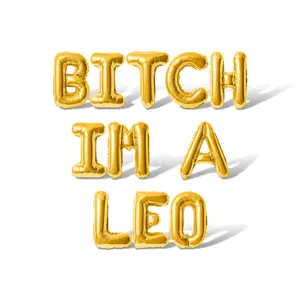 Letter Balloons - BITCH IM A LEO 16" Inch Alphabet Letters Foil Mylar Balloon Birthday Party Banner