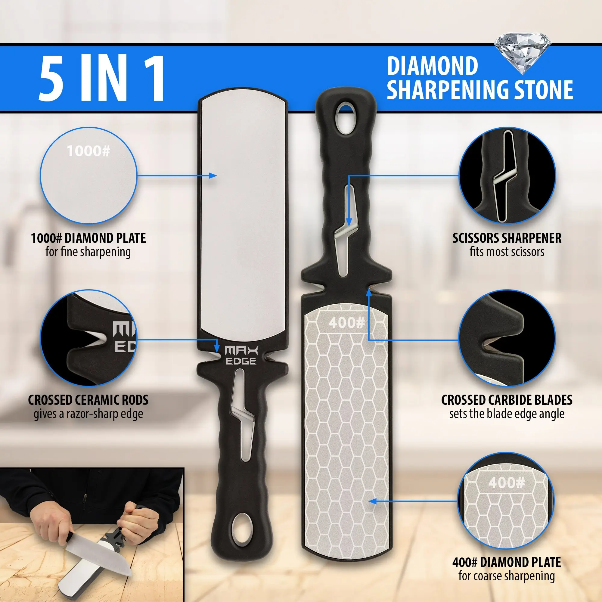 Max Edge 5 In 1 Diamond Sharpener